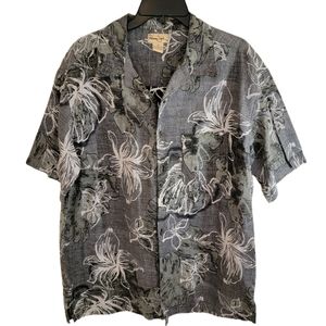 Panama Jack Hawaiian Shirt Monstera Plant Large Vintage!